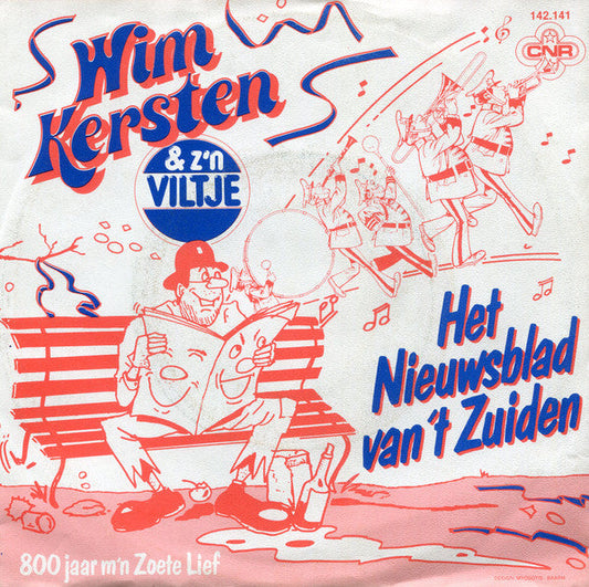 Wim Kersten en De Viltjes - Het Nieuwsblad Van Het Zuiden 04726 Vinyl Singles Vinyl Goed / Hoes Goed