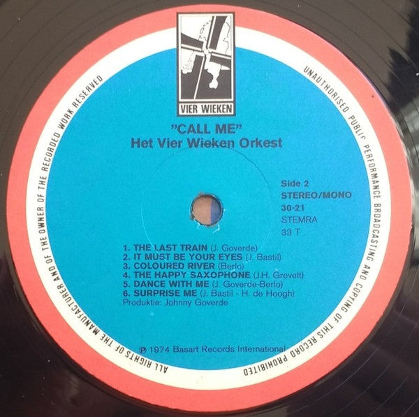 Vier Wieken Orkest - Call Me (LP) 46243