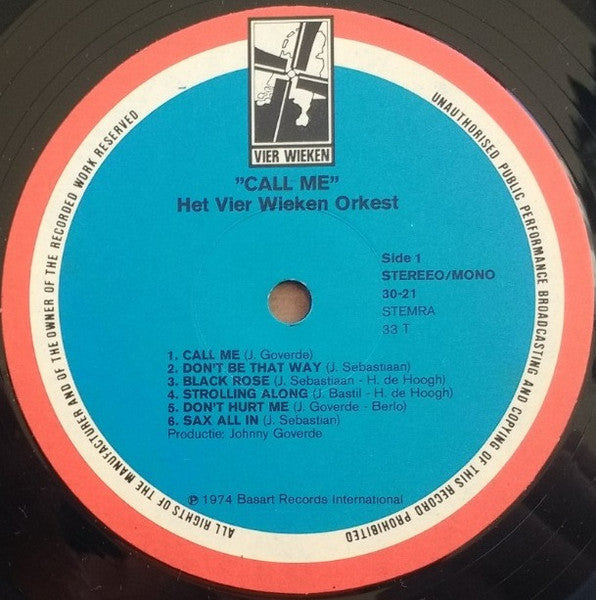 Vier Wieken Orkest - Call Me (LP) 46243