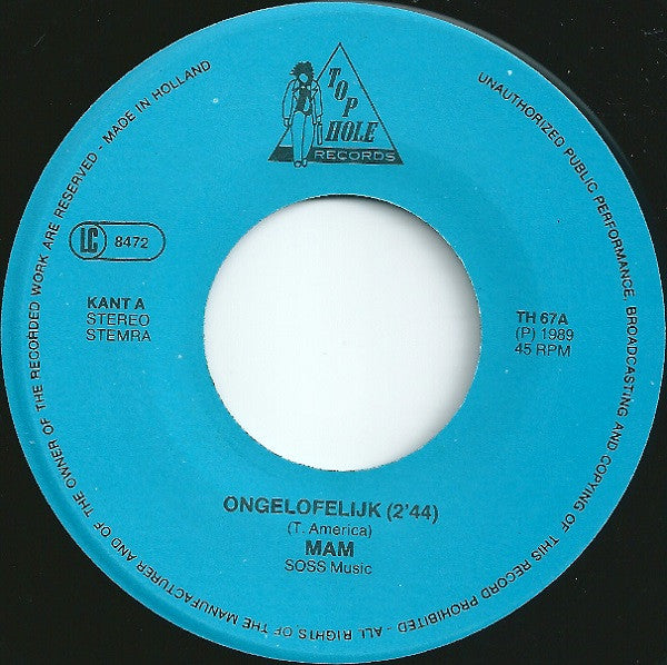 MAM - Ongelofelijk 15078 Vinyl Singles Vinyl Goed / Hoes Goed