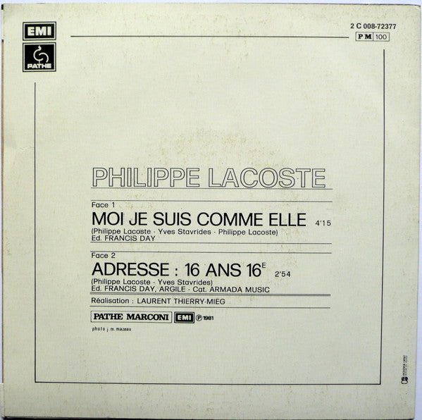 Philippe Lacoste – Moi, Je Suis Comme Elle 15199