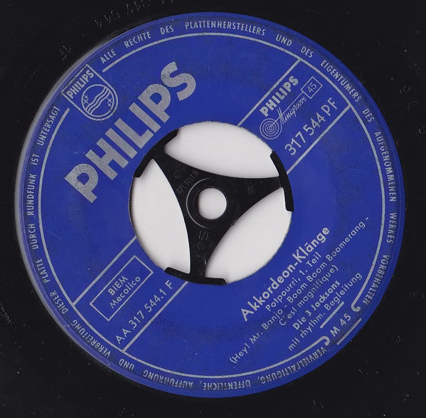 3 Jacksons - Potpourri Akkordeon-Klange 13427 Vinyl Singles EP Vinyl Goed / Hoes Generic