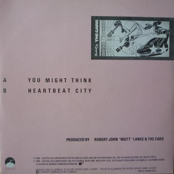 Cars - You Might Think (Maxi-Single) Maxi-Singles Vinyl Zeer Goed / Hoesje Goed "VINYLSINGLES.NL"