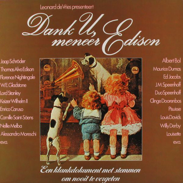 Various - Dank U, Meneer Edison (LP) 43971 Vinyl LP Vinyl Goed / Hoes Goed