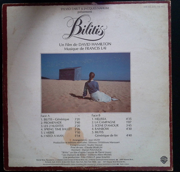 Francis Lai - Bilitis (Bande Originale Du Film) (LP) 50963 Vinyl LP Vinyl Goed / Hoes Goed