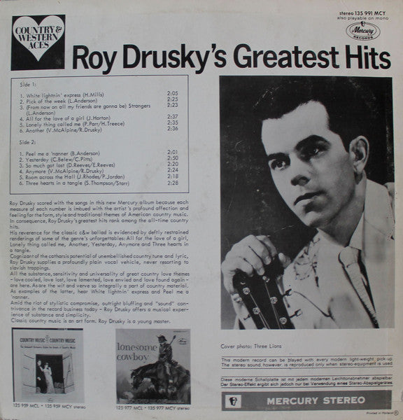 Roy Drusky's - Greatest Hits (LP) 41142 Vinyl LP Vinyl Goed / Hoes Goed