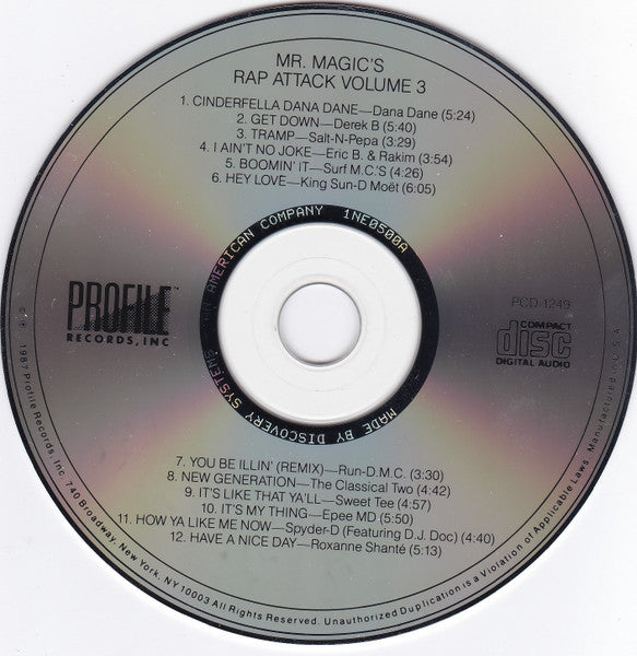 Various - Mr. Magic's Rap Attack Volume 3 (CD) 70738 Compact Disc Goede Staat