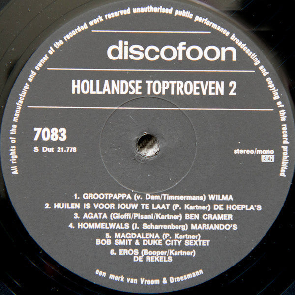 Various - Hollandse Toptroeven 2 (LP) Vinyl LP Vinyl Goed / Hoes Goed