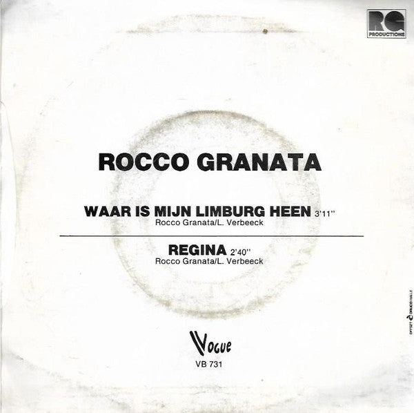 Rocco Granata - Waar Is Mijn Limburg Heen 18705 Vinyl Singles Vinyl Goed / Hoes Goed