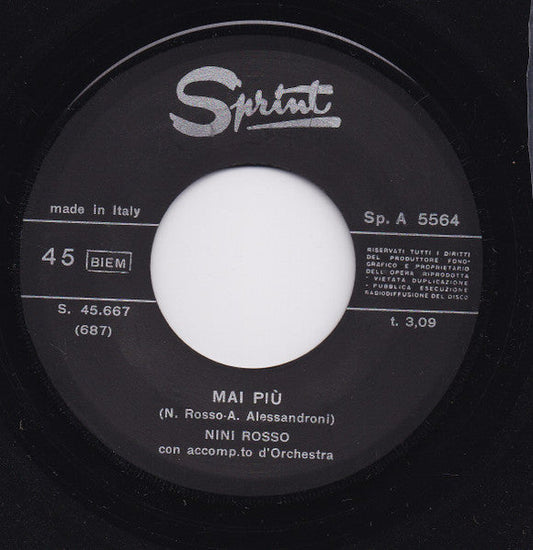 Nini Rosso - Mai Piu' 40016 Vinyl Singles Vinyl Goed / Hoes Generic