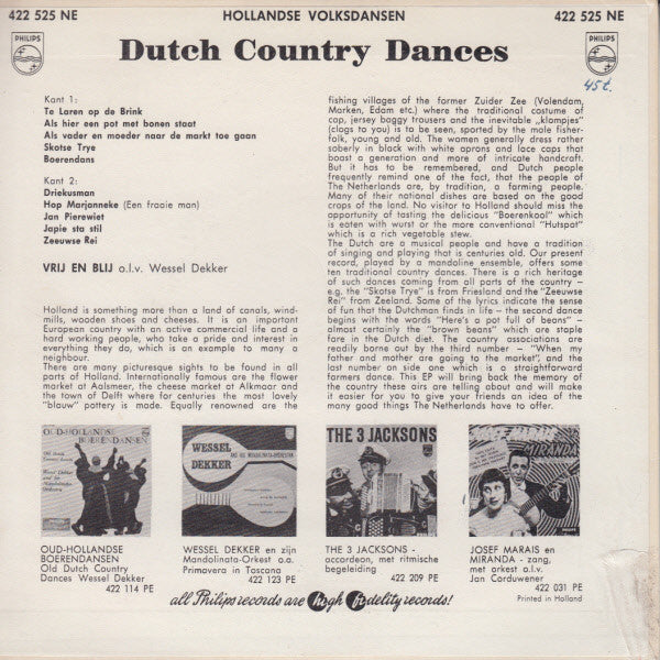 Vrij En Blij - Hollandse Volksdansen No.1 23793