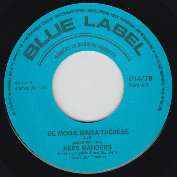 Kees Manders - De Witte Ballon 33227 Vinyl Singles Vinyl Goed / Hoes Goed