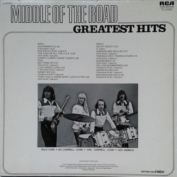 Middle Of The Road - Greatest Hits (LP) 51179 Vinyl LP Vinyl Goed / Hoes Goed