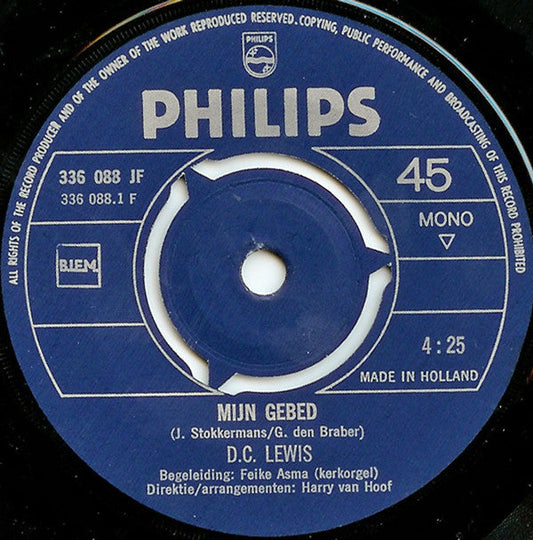D.C. Lewis - Mijn Gebed 02020 Vinyl Singles Hoes: Generic / Vinyl: Goede Staat   