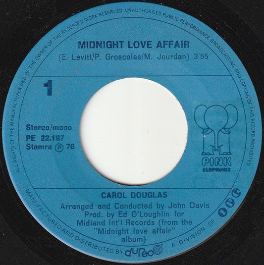 Carol Douglas - Midnight Love Affair 36416 Vinyl Singles Vinyl Goed / Hoes Generic
