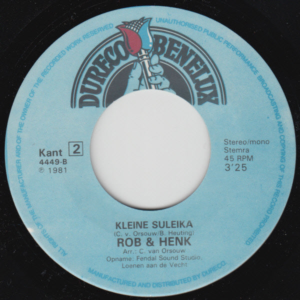 Rob & Henk - In De Bajes Zit Je Goed 33978 Vinyl Singles Vinyl Goed / Hoes Goed