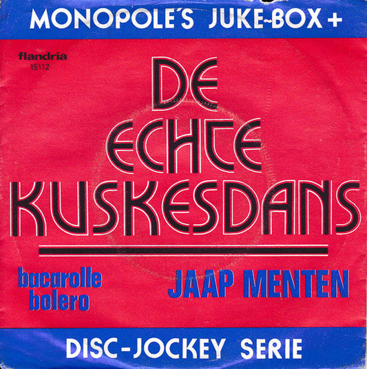 Jaap Menten - De Echte Kuskesdans 36114 Vinyl Singles Vinyl Goed / Hoes Goed