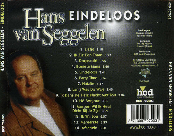 Hans Van Seggelen - Eindeloos (CD) 70347 Compact Disc Vinyl Goed / Hoes Goed