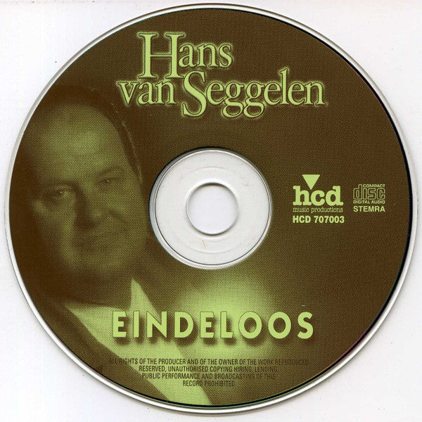 Hans Van Seggelen - Eindeloos (CD) 70347 Compact Disc Vinyl Goed / Hoes Goed