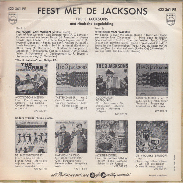 3 Jacksons - Feest Met de Jacksons 14828 Vinyl Singles EP B-Keus (B)