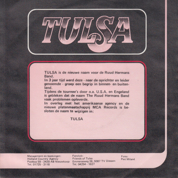 Tulsa - Baby Don't Go 13460 Vinyl Singles Vinyl Goed / Hoes Goed