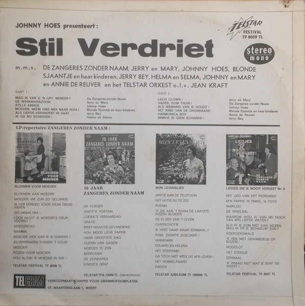 Various - Stil Verdriet (LP) 42109 Vinyl LP Vinyl Goed / Hoes Goed