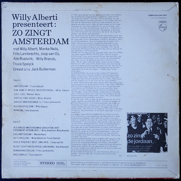 Various - Willy Alberti Presents: This is how Amsterdam Sings (LP) 51270