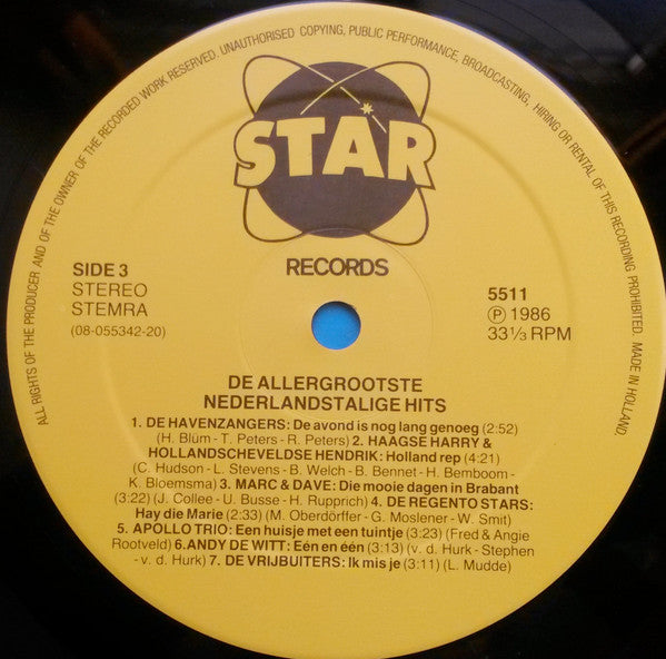 Various - Nederlandstalige Hits Van 1986 (LP) 52389 Vinyl LP Dubbel Vinyl Goed / Hoes Goed