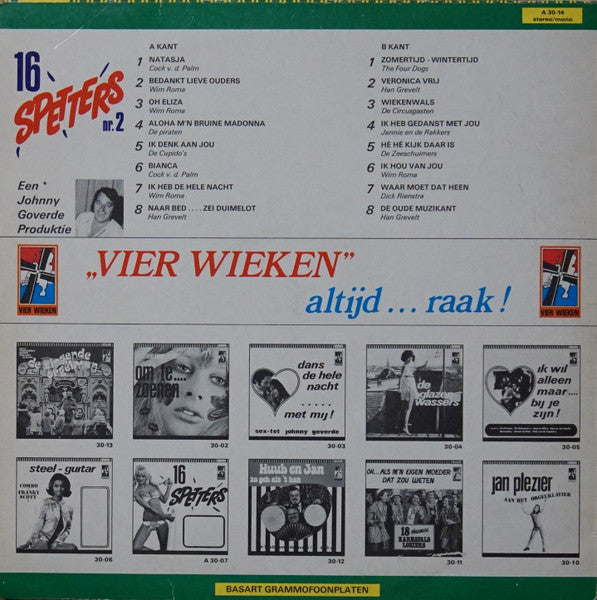 Various - 16 Spetters Nr. 2 (LP) 50708 Vinyl LP Vinyl Goed / Hoes Goed