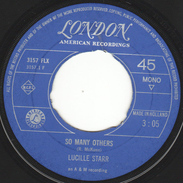 Lucille Starr - So Many Others 24460 Vinyl Singles Vinyl Goed / Hoes Goed