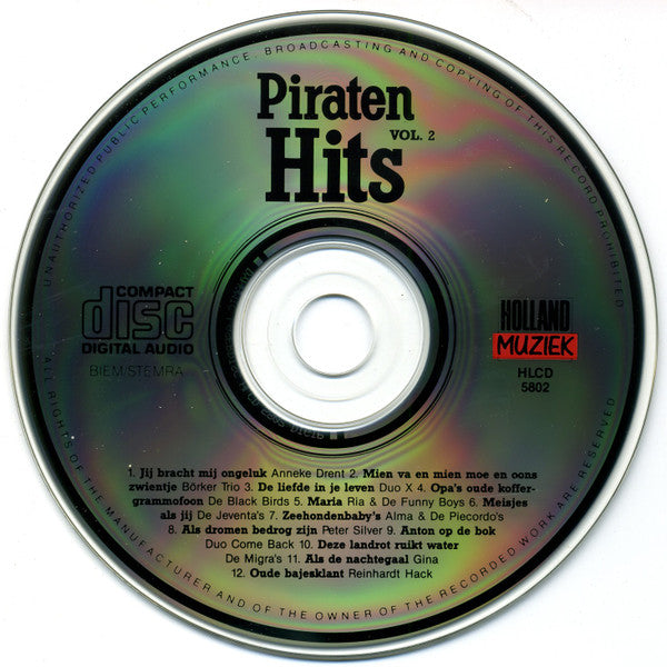Various - Piraten Hits Vol. 2 (CD) Compact Disc Vinyl Goed / Hoes Goed