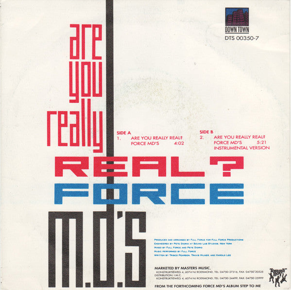 Force M.D.'S - Are You Really Real 16394 Vinyl Singles Vinyl Goed / Hoes Goed
