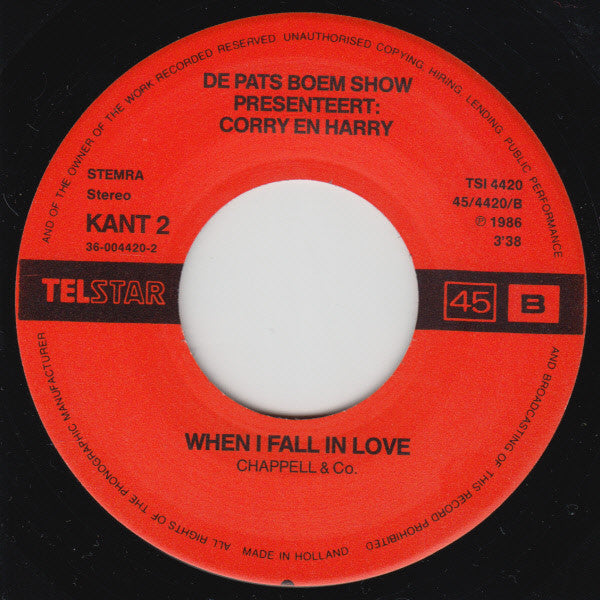 Opa En Oma Swarts / Corry En Harry - Omdat Ik Zoveel Van Je Hou 14377 Vinyl Singles Vinyl Goed / Hoes Goed