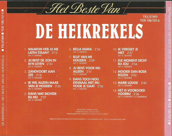Heikrekels - Het Beste Van De Heikrekels (CD) 70420 Compact Disc Goede Staat