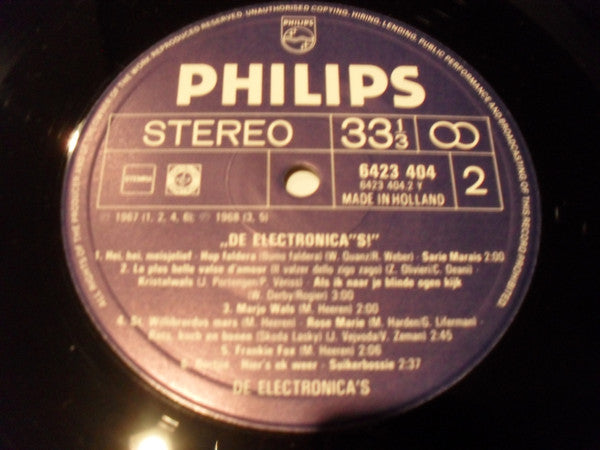 Electronica's - De Electronica's (LP) Vinyl LP Vinyl Zeer Goed / Hoesje Goed "VINYLSINGLES.NL"