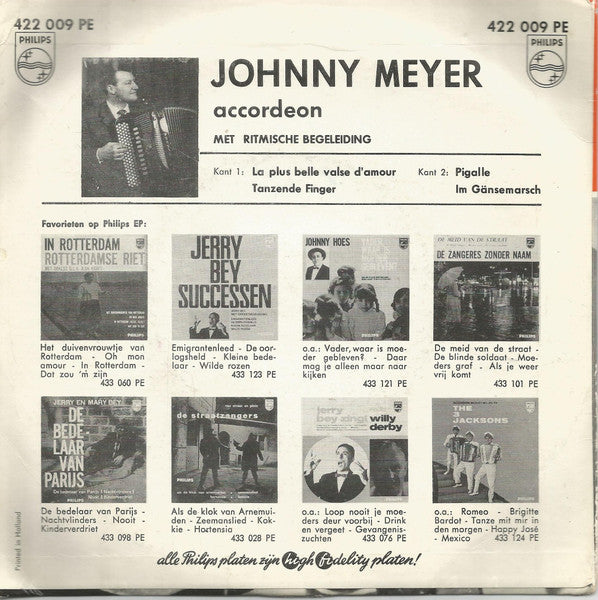 Johnny Meyer - Johnny Meyer 13799 Vinyl Singles EP Vinyl Goed / Hoes Goed