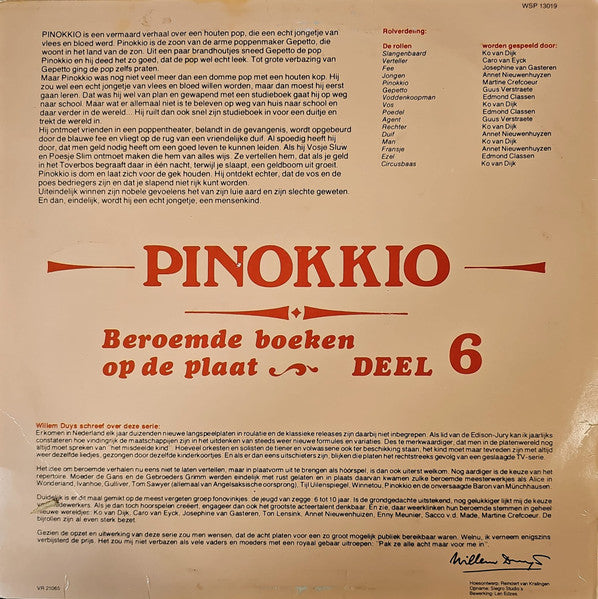 Various - Pinokkio Deel 6 (LP) Vinyl LP Vinyl Goed / Hoes Goed
