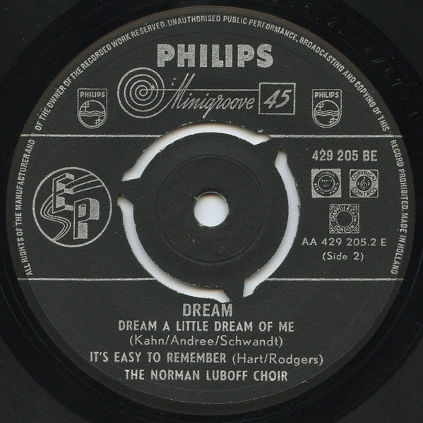Norman Luboff Choir - Dream 33709 Vinyl Singles Vinyl Goed / Hoes Goed
