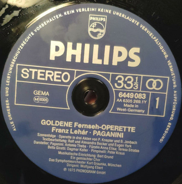 Franz Lehár - Paganini (LP) 42531