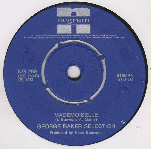 George Baker Selection - I'm On My Way Vinyl Singles Vinyl Zeer Goed / Hoesje Goed "VINYLSINGLES.NL"