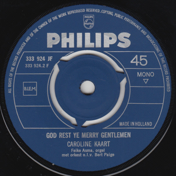 Caroline Kaart - Eindelijk Vrede 02374 Vinyl Singles Vinyl Goed / Hoes Goed