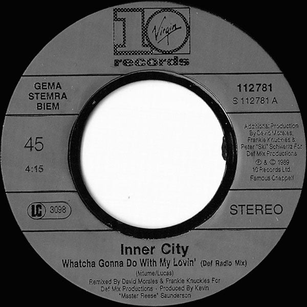 Inner City - Whatcha Gonna Do With My Lovin' 33317 Vinyl Singles Vinyl Goed / Hoes Goed