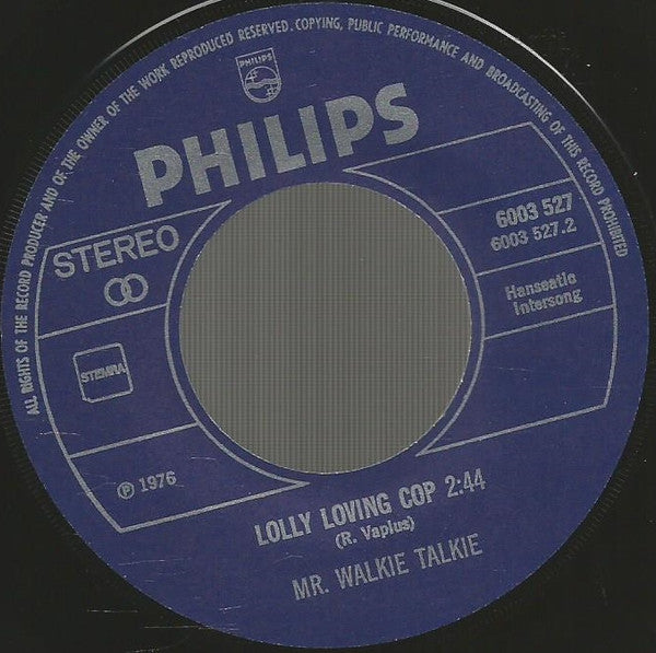 Mr. Walkie Talkie - Be My Boogie Woogie Baby 15524 Vinyl Singles Vinyl Goed / Hoes Goed