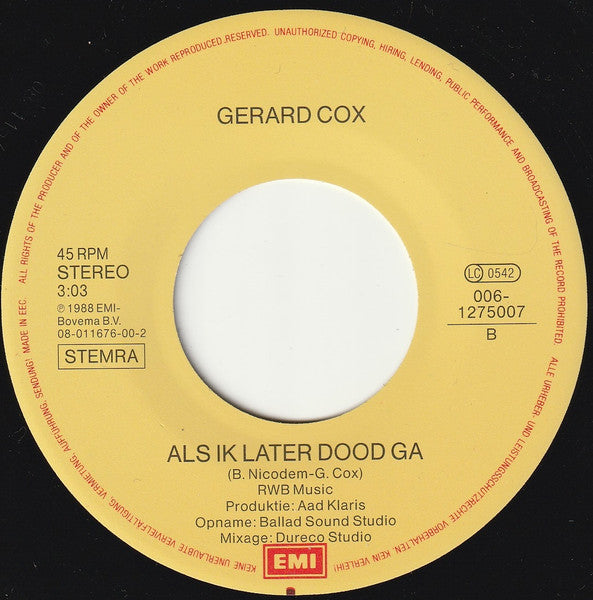 Gerard Cox - Bram Vingerling 32313