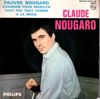 Claude Nougaro - Pauvre Nougaro Vinyl Singles Vinyl Zeer Goed / Hoesje Goed "VINYLSINGLES.NL"