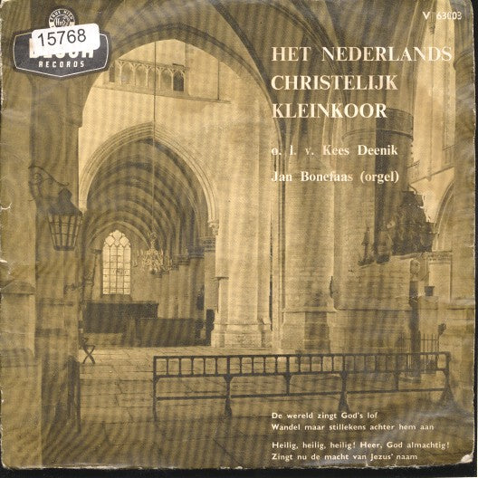 Nederlands Christelijk Kleinkoor - De Wereld Zingt God's Lof 15768 Vinyl Singles EP Vinyl Goed / Hoes Goed