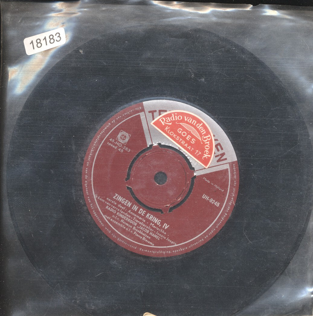 Kinderkoor Jacob Hamel - Zingen In De Kring IV 18183 Vinyl Singles EP Vinyl Goed / Hoes Goed