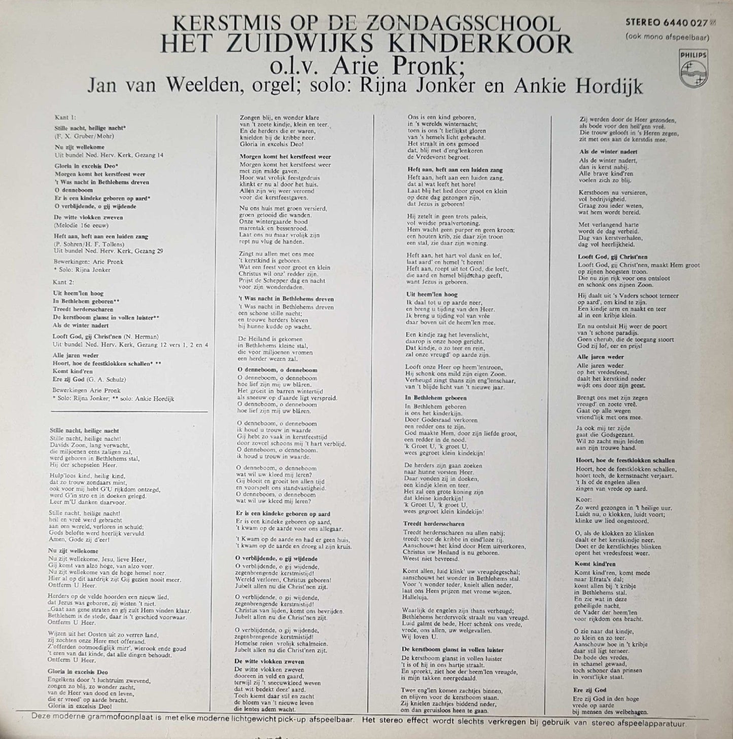 Zuidwijks Kinderkoor - Kerstmis op de zondagsschool (LP) 41531 Vinyl LP Vinyl Goed / Hoes Goed