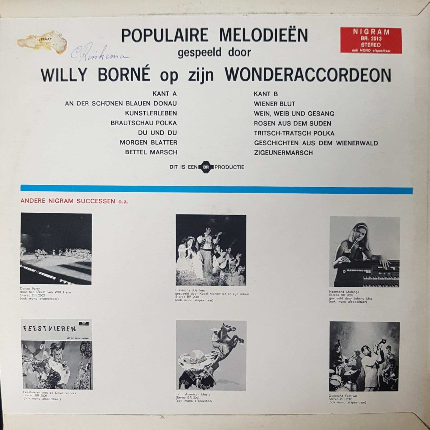 Willy Borné - Populaire Melodien (LP) 41458 Vinyl LP Vinyl Goed / Hoes Goed