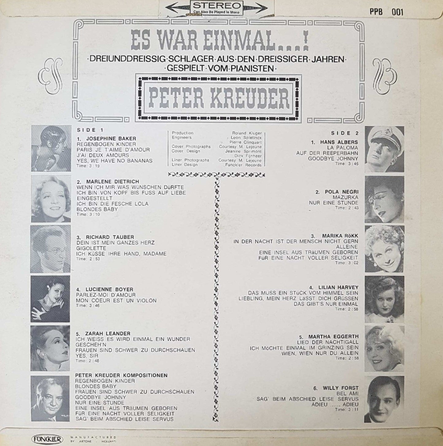 Peter Kreuder - Es War Einmal (LP) (B) Vinyl LP Vinyl Goed / Hoes Goed